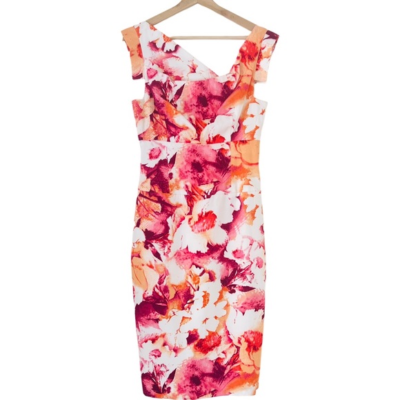 🛑SOLD BLACK HALO Floral Jackie O Mido Dress Size 8 - Picture 3 of 9